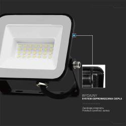 Naświetlacz LED PRO-S 20W 4K 1620lm czarny SKU10015 chip Samsung VT-44020 V-Tac
