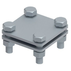 Złącze krzyżowe 55x55 do bednarki L30 4-śrubowe StZn 115112 Gromtor