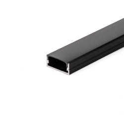 Profil aluminiowy n/t czarny na dwie taśmy 2m klosz czarny VT-8108