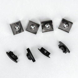 Profil aluminiowy p/t czarny 2m 24,7x7mm z kloszem czarnym VT-8106 Profil aluminiowy p/t czarny 2m 24,7x7mm z kloszem czarnym VT-8106