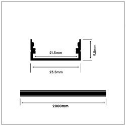 Profil aluminiowy biały na 2 taśmy LED 2m z kloszem mlecznym VT-8108-W Profil aluminiowy biały na 2 taśmy LED 2m z kloszem mlecznym VT-8108-W