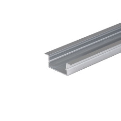 Profil aluminiowy p/t anodowany na 2 taśmy klosz mleczny 20X10mm 2m