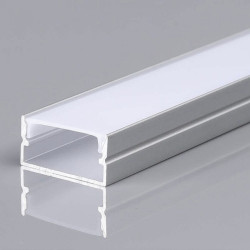 Profil aluminiowy n/t anodowany na 2 taśmy klosz mleczny 20X10mm 2m VT-8202 SKU23174 V-Tac