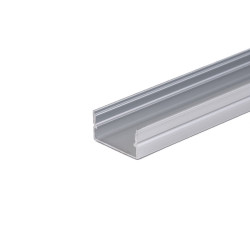 Profil aluminiowy n/t anodowany na 2 taśmy klosz mleczny 20X10mm 2m