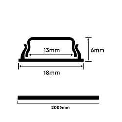 Profil aluminiowy n/t anodowany giętki klosz mleczny 18X6mm 2m VT-8138 SKU2909 V-Tac Profil aluminiowy n/t anodowany giętki klosz mleczny 18X6mm 2m VT-8138 SKU2909 V-Tac