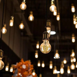 Żarówka LED E27 globe G95 bursztyn filament 4,8W 300lm 2,2K VT-2075 Żarówka LED E27 globe G95 bursztyn filament 4,8W 300lm 2,2K VT-2075