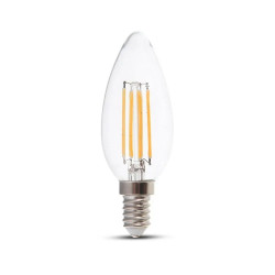 Żarówka LED E14 świeczka C35 filament 4W 400lm 3K ściemnialna VT-2304D SKU2870 V-Tac