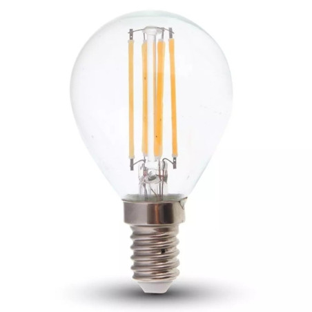 Żarówka LED E14 kulka P45 przezroczysta filament 6W 600lm 4K VT-246 SKU2846 V-Tac