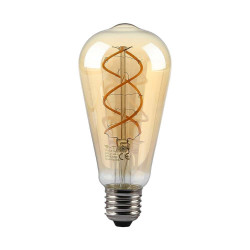 Żarówka LED E27 4,8W 300lm złota vintage ST64 filament 1,8K VT-2065-N