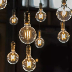 Żarówka LED E27 10W 1055lm glob G125 przezroczysta filament 4K VT-1979