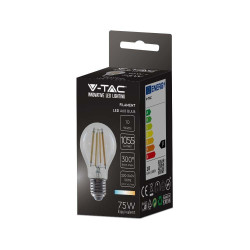Żarówka LED E27 10W 1055lm 4K bulb A67 przezroczysta filament VT-1981