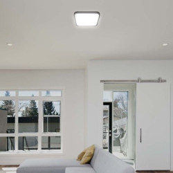 Plafon LED 24W 2500lm 4K IP44 kwadrat czarny 295x295x65mm SKU76461 V-Tac