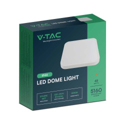 Plafon LED 48W 5160lm 4K kwadrat biały IP44 420x420x65mm VT-8630 SKU76311 V-Tac