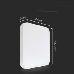 Plafon LED 18W 1830lm 4K biały kwadrat IP44 250x250x65mm SKU76251 V-Tac