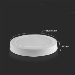 Downlight LED n/t24W 2640lm 4K okrągły biały 288,6x31,2mm IP20 VT-60024 Downlight LED n/t24W 2640lm 4K okrągły biały 288,6x31,2mm IP20 VT-60024