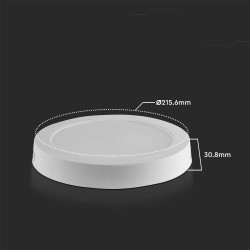 Downlight LED n/t 18W 1980lm 4K okrągły biały 215,6x30,8mm VT-60018