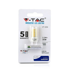 Żarówka LED G4 3,2W 385lm 4000K 12V Samsung chip VT-234 SKU21132 V-Tac