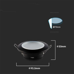 Downlight na LED GU10 oczko czarne okrągłe IP44 230V SKU6699 V-Tac