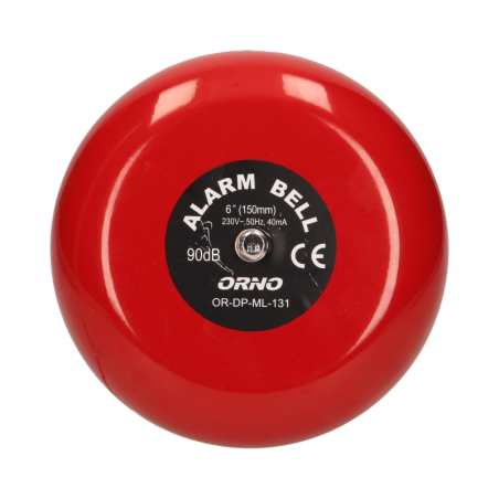 Dzwonek szkolny alarmowy 230V czerwony 90dB OR-DP-ML-131 Orno