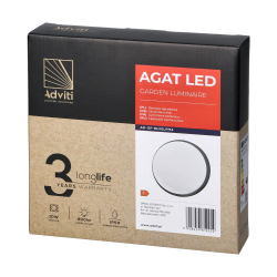 Oprawa ogrodowa AGAT LED 10W szara 800lm IP54 4K AD-OP-6111GLPM4 Orno Oprawa ogrodowa AGAT LED 10W szara 800lm IP54 4K AD-OP-6111GLPM4 Orno