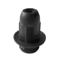 Oprawka termoplastyczna E14 z kołnierzem czarna LH/E14-2/B Orno