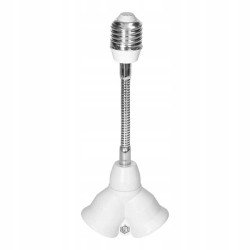Przejściówka adapter przedłużka do żarówki z 1xE27 na 2xE27 biała Orno