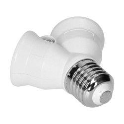 Przejściówka adapter żarówki E27 na 2xE27 biała LH/E27/2XE27-15 Orno