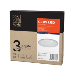 Plafon LED CERS 16W 1300lm IP65 4K poliwęglan mleczny biały Orno