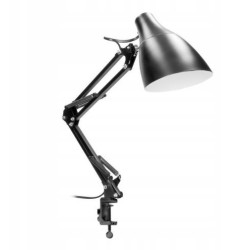 Lampa biurkowa DIAN przykręcana 60W E27 stalowa czarna DL-13/B Orno