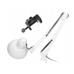 Lampa biurkowa DEON przykręcana 60W E27 stalowa biała DL-14/W Orno Lampa biurkowa DEON przykręcana 60W E27 stalowa biała DL-14/W Orno