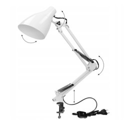 Lampa biurkowa DIAN przykręcana 60W E27 stalowa biała DL-13/W Orno