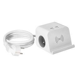 Przedłużacz z ładowarką indukcyjną 2x230V 2xUSB-C 2xUSB-A biały OR-AE-13249/W Orno