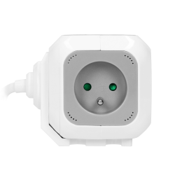 Przedłużacz kostka 4x230V 2xUSB przewód 1,4m 3x1mm2 biało-szary Orno