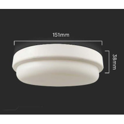 Downlight LED 12W 1160lm 4K okrągły biały 151x38mm IP54 SKU10196 V-Tac
