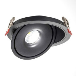 Downlight LED 12W okrągły uchylny czarny 785lm CCT 3/4/6,4K 120x43