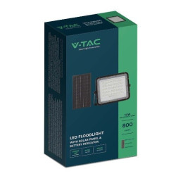 Naświetlacz LED solarny 10W 800lm czarny 4K czujnik zmierzchowy IP65