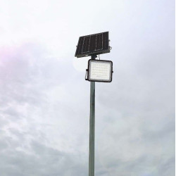 Naświetlacz LED solarny 10W 800lm czarny 4K czujnik zmierzchowy IP65 pilot SKU7824 V-Tac