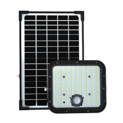 Naświetlacz solarny LED 30W 4800lm 4K PIR IP65 pilot timer czarny VT-432