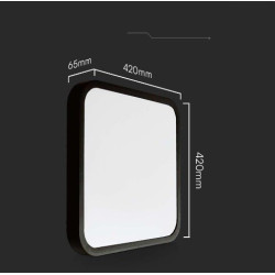 Plafon LED kwadrat czarny 36W 3820lm MV pilot 4K IP44 SKU76741 V-Tac