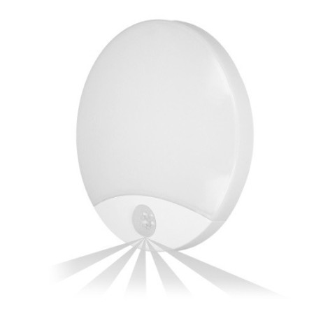 Plafon VIRAZON LED 15W PIR 1050lm IP44 4K poliwęglan mleczny biały AD-PL-6064WLPMR4 Orno