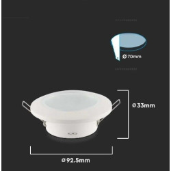 Downlight na LED GU10 oczko białe okrągłe IP44 230V SKU6698 VT-981 V-Tac Downlight na LED GU10 oczko białe okrągłe IP44 230V SKU6698 VT-981 V-Tac