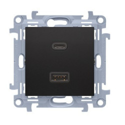 Ładowarka USB C+A 30W czarny mat CEC2CAQ.01/49 Simon10 Kontakt-Simon