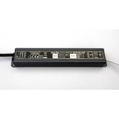 Zasilacz LED SLIM 30W 12V DC BYZ-30W IP67 5210030 Pro-Tec