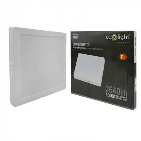 Downlight LED n/t 24W 2640lm 4000K DL-1 kwadrat biały EC20462 EcoLight