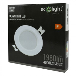 Downlight LED SLIM 18W 4000K p/t biały okrągły DL-1 EC20449 EcoLight Downlight LED SLIM 18W 4000K p/t biały okrągły DL-1 EC20449 EcoLight