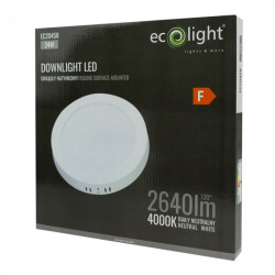Downlight LED n/t 24W 2640lm 4000K DL-1 okrągły biały EC20458 EcoLight Downlight LED n/t 24W 2640lm 4000K DL-1 okrągły biały EC20458 EcoLight