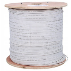 Kabel światłowodowy FTTH-2J G.657A1 FRP biały 1 km 26405 Elpio