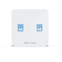 Dwupolowy dotykowy szklany włącznik rolet bezprzewodowy Single WZ-02 biały Sinum WG.23.0021 Tech-Sterowniki