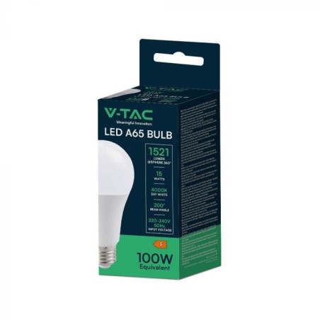 Żarówka LED E27 BULB 15W 1500lm neutralna 4000K mleczny klosz SKU214454 V-Tac