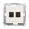Gniazdo komputerowe 2xRJ45 kat. 6 biały mat T62.01/111 Simon55 Kontakt-Simon